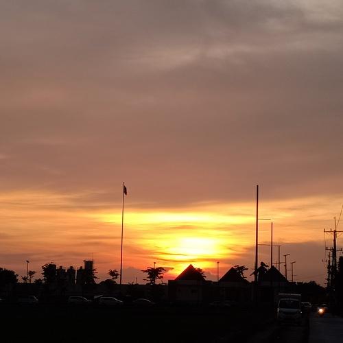 The beautiful sunset