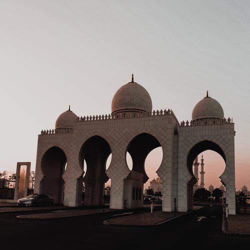 Gate to the Sheikh Zayed Mosque in Abu Dhabi, United Arab Emirate