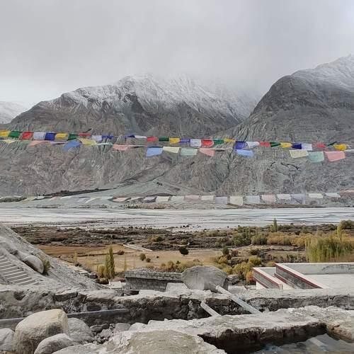 Bathhouses in Panamik, Nubra Valley.