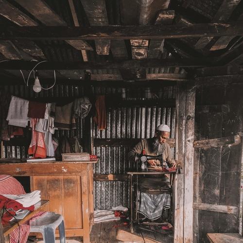 An old village tailor