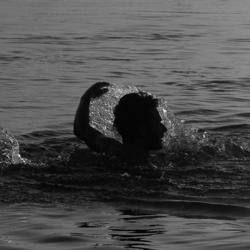 Black & White: Motion - River swimming