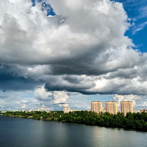 Floating Over the Volga river