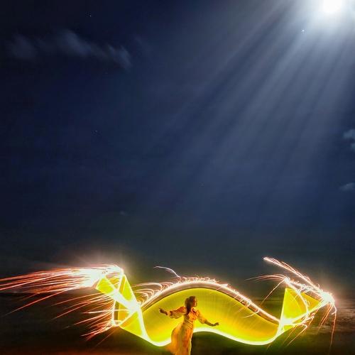 Dancing to the moon