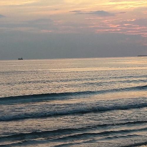 A beach view in Durres Albania.