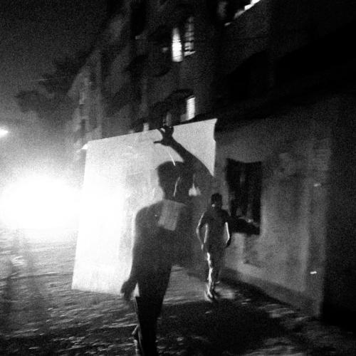 Shadow through the glass