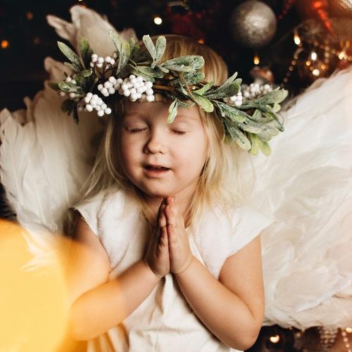 The angels pray too