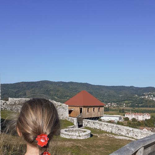 Girl is looking at the Gradina, Doboj
