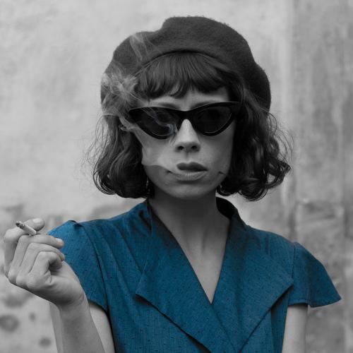 Woman with a cigarette.