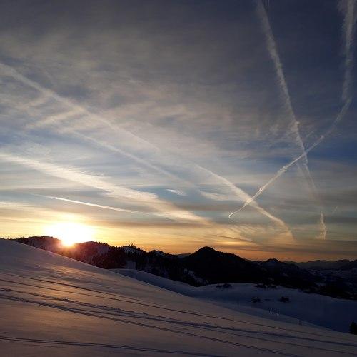 snow and sun