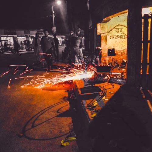 The sparks tells the sprit of work
