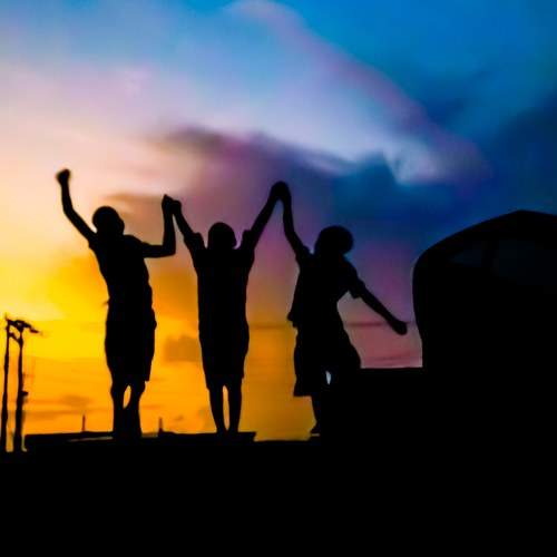 Children sillhoutte photography