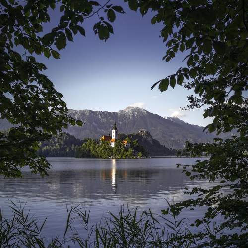 Lake Bled in natural frame