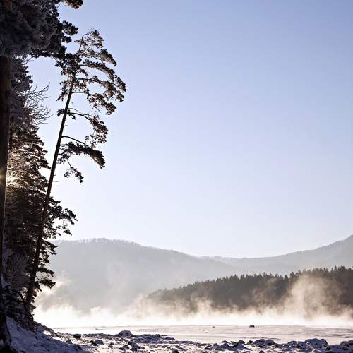 Sunrise over Katun River, Jan 2021