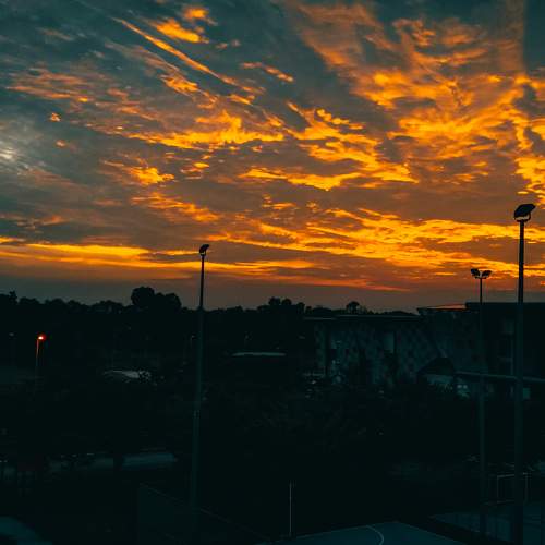 Sunset.