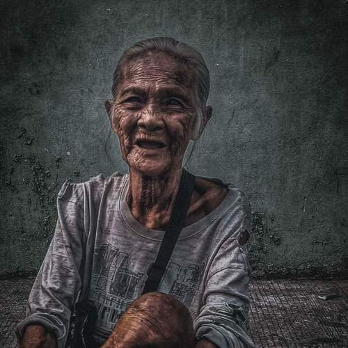 Wrinkled portrait