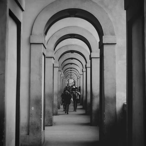 B W sulla strada