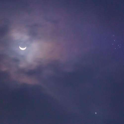 Moon, Venus and the Pleiades