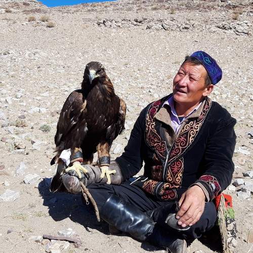 Kazakh eagle hunter