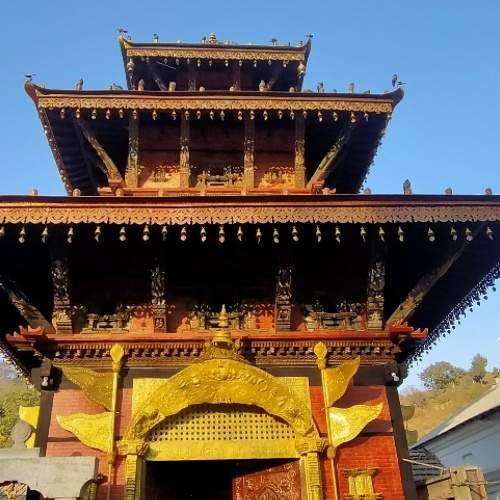 Renovation works of Jalbinayak Temple after the devastating 2015 Earthquake , Chovar, Kathmandu, Nepal.
