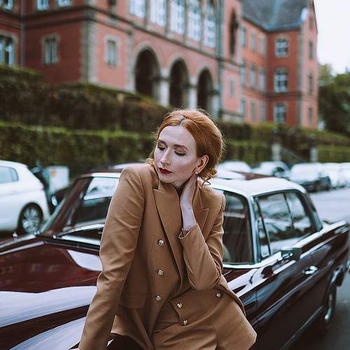 Girl with a car