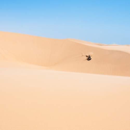 Playing with the dunes, Namibia