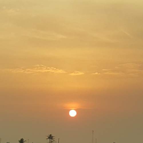 Sunset at Merauke city, Papua, Indonesia
