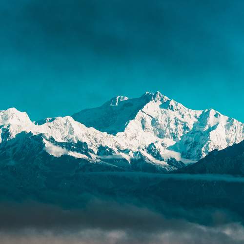 The glorious sunrise at Mt Kanchenjungha from India.