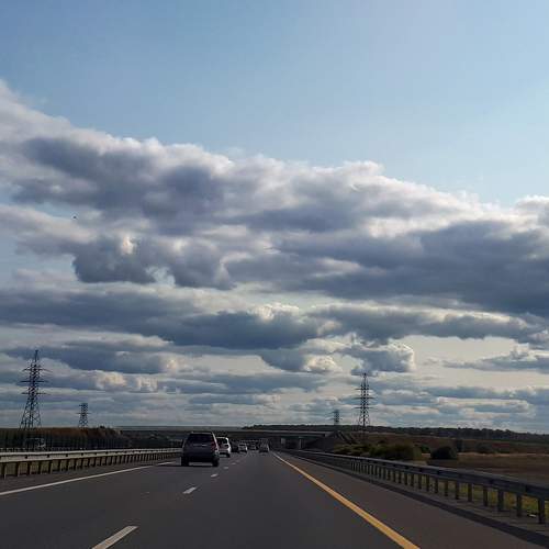 Подмосковье. Вечерние облака.
