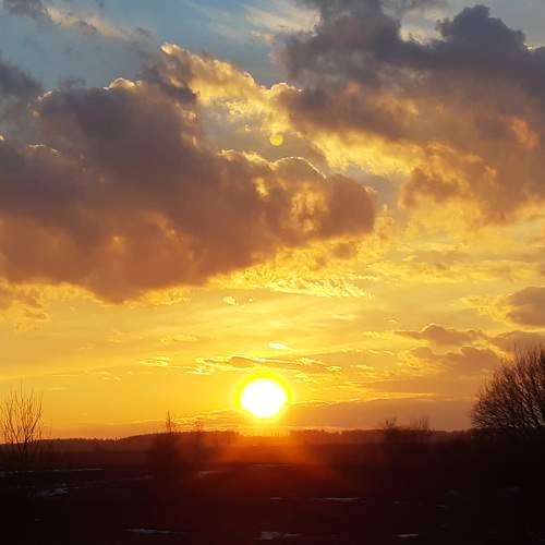 Spring sunset