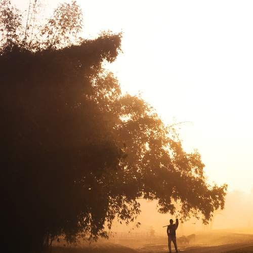 Walking towards a new beginning.
