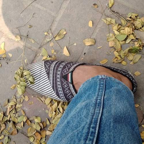 Laying on feet