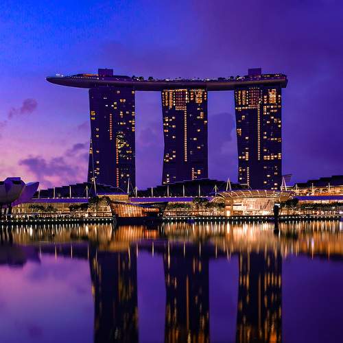 Blue hour shot of MBS