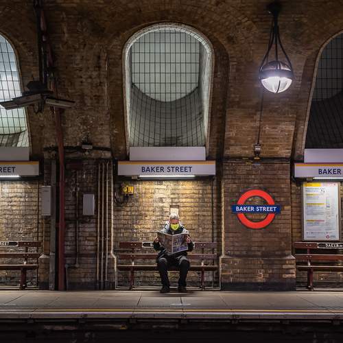 Alone in Baker Street Station