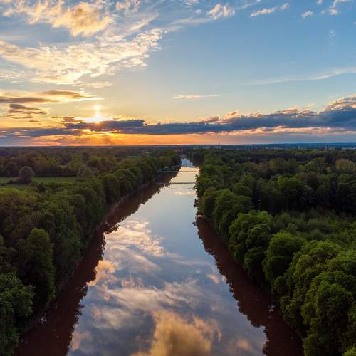 Sunset on the Elbe