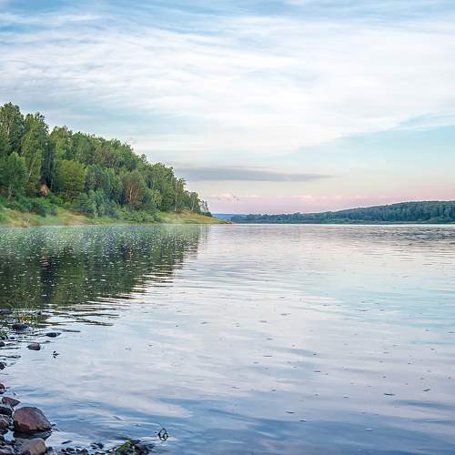 Закат на реке Томь