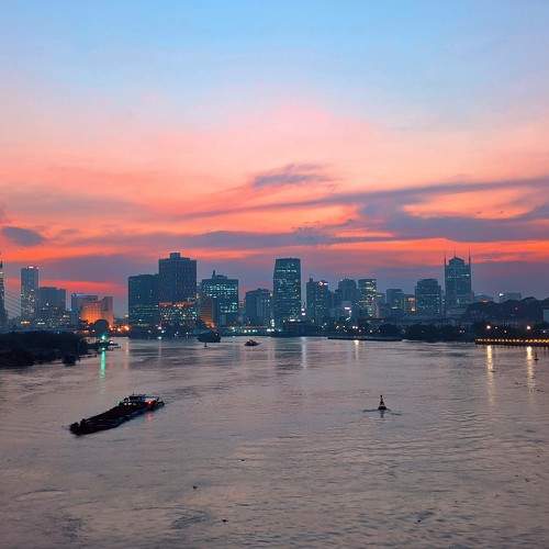 Sunset on Sai Gon River, Vietnam