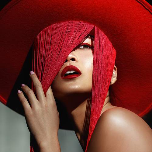 Девушка в красной шляпе