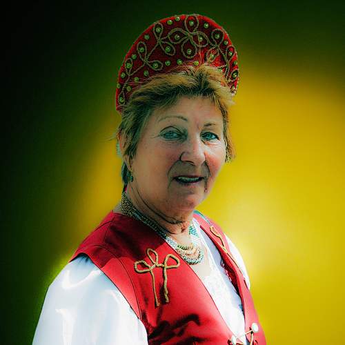 Granny celebrating