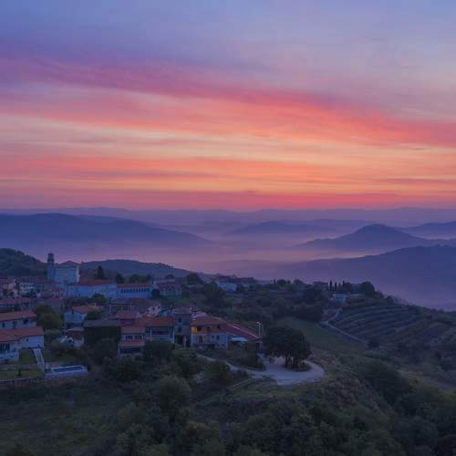 Sunrise in the mountains.