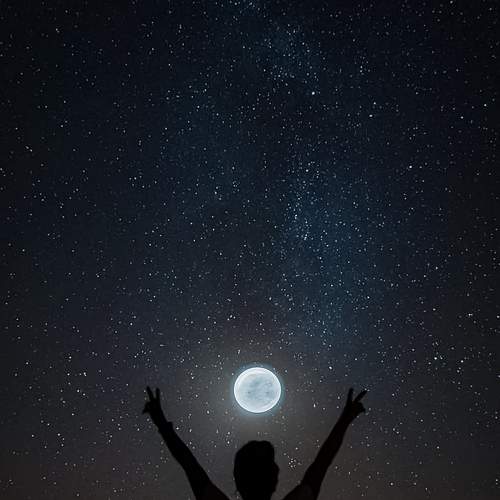 "She and the Moon could always be found playing in the darkness."