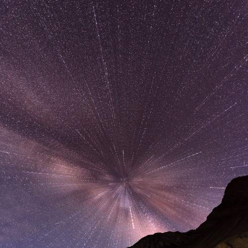 Zoom burst effect of Milkyway