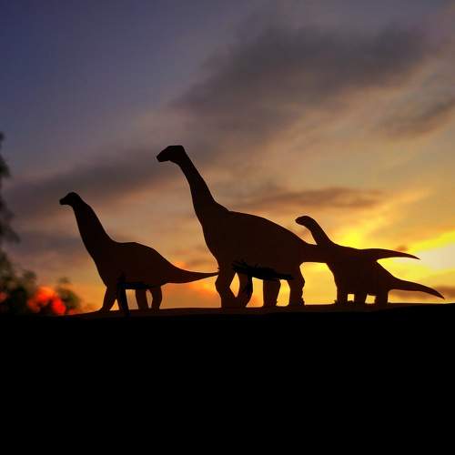 Silhouette dinosours