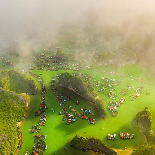 fishing village in Lan Ha Bay