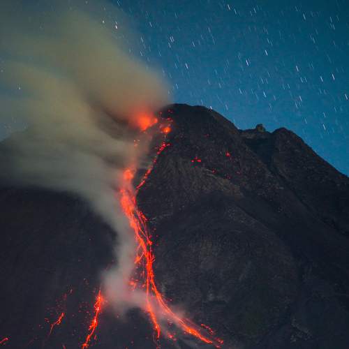 Eruption in the midnight