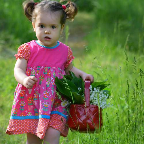 Mila with flowers