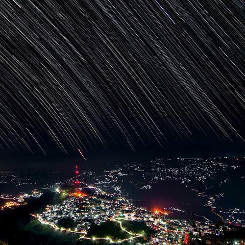 Star trail over Kurseong