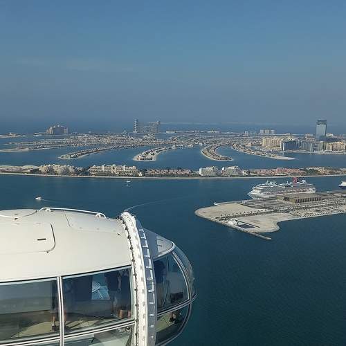 Вид на остров Palm Jumeirah