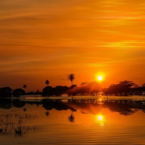 Sunset reflection