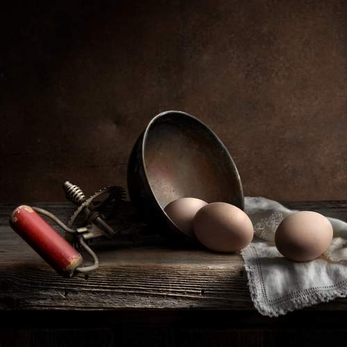 Still life with 3 eggs