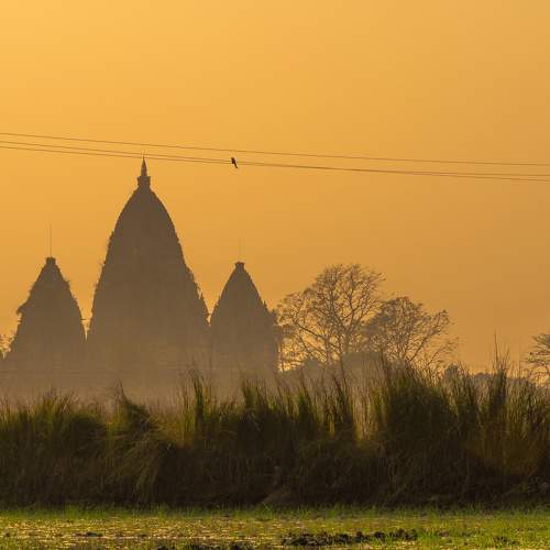 Architecture amid sunset
